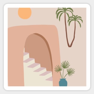 Egypt - pastel vector minimalist poster #4 Sticker